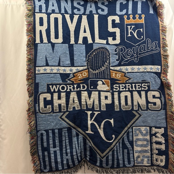 Other - Kansas City Royals 2015 World Series Champions Throw Blanket Tapestry 47” X 59”